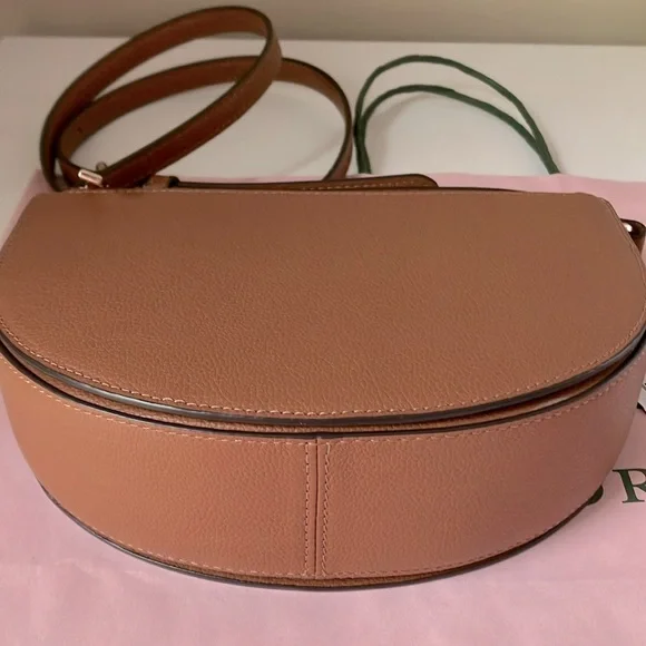 ❌SOLD ❌♠️ Kate Spade Luna Crescent Flap Crossbody Bag Leather Warm Gingerbread - Picture 7 of 13